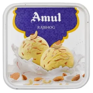 Amul Rajbhog Ice Cream - Real Milk, 1 L Tub