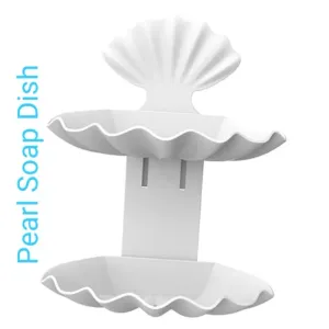 Pearl Shaped Double layer soap dish with magic sticker no drilling 