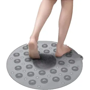 Round silicone bath mat antislip massage