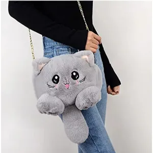 Cute cat animal shoulder bag