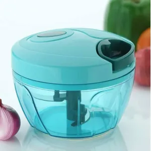 Plastic Mini Handy and Compact Chopper with 3 Blades with lassi attachment (450 ml)