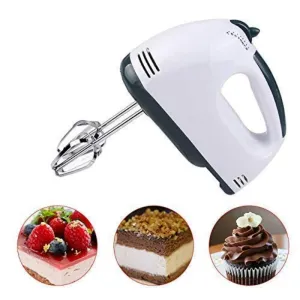 7 Speed Hand Mixer with 4 Pieces Stainless Blender, Beater