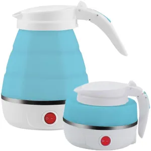 Travel Foldable Electric Kettle, Collapsible Food Grade, Boiling water Dual Voltage(600ml)