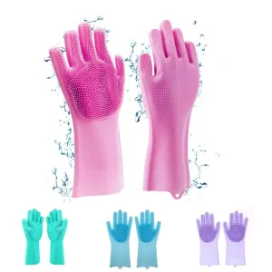 Silicone Dish Washing Gloves Free Size