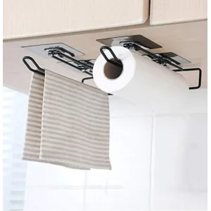 3 in 1 Kitchen Rack for Napkin Stand, Tissue Paper Rack, Wine Glass Holder - No Drilling