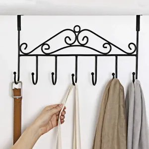 Steel 7 Hook Over The Door Hanger