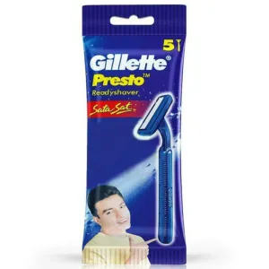Gillette Presto Readyshaver Manual Shaving Razor 5 pcs
