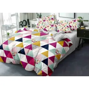 White & Red colour single size comforter