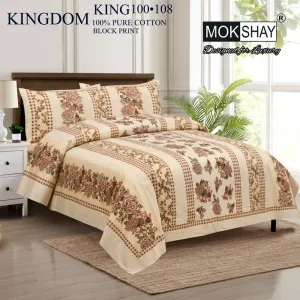 MOKSHAY PURE COTTON NON ELASTIC BEDSHEET 