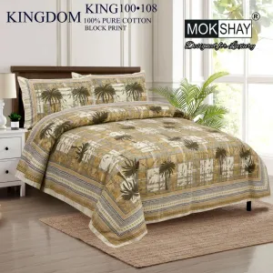 MOKSHAY PURE COTTON NON ELASTIC BEDSHEET 
