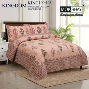 MOKSHAY PURE COTTON NON ELASTIC BEDSHEET 