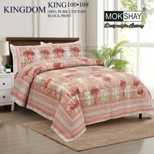 MOKSHAY PURE COTTON NON ELASTIC BEDSHEET 
