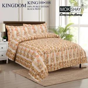 MOKSHAY PURE COTTON NON ELASTIC BEDSHEET 