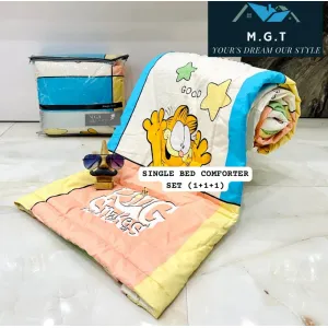 🐼 *TEENS COMFORTER SET MULTICOLOUR SINGLE BED