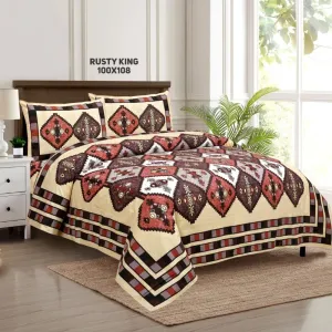 PURE COTTON RUSTY CANDY NON ELASTIC BEDSHEET 