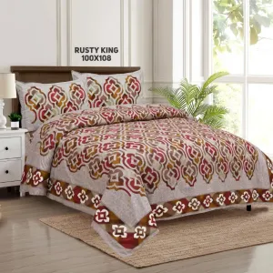 PURE COTTON RUSTY CANDY NON ELASTIC BEDSHEET 