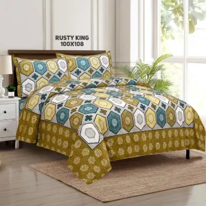 PURE COTTON RUSTY CANDY NON ELASTIC BEDSHEET 