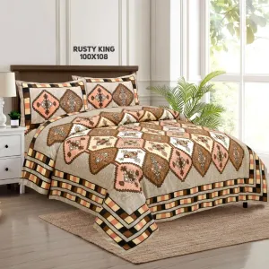 PURE COTTON RUSTY CANDY NON ELASTIC BEDSHEET 