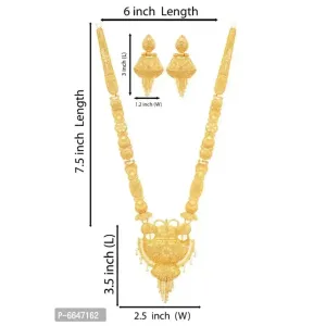 Mansiyaorange One Gram Gold Long Rani Haar Necklace Imitation/ Jewelery/Jualry/Jwellry/Jew