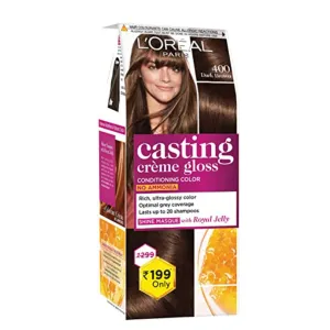 L'Oreal Paris Casting Crème Gloss Small Pack, 400 Dark Brown, 45g Hair Colour


