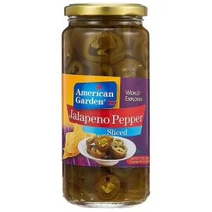 American Garden Jalapeno Pepper Sliced Olives, 454 g