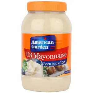 American Garden U.S Mayonnaise Gluten Free, 887 ml / 32 fl oz / 870 g,White