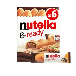 Nutella B-Ready Wafer, 6 X 22 g