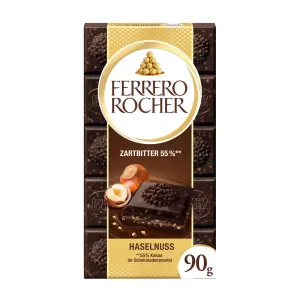 Ferrero Rocher Hazelnut 55% Dark Chocolate 90g (UK)
