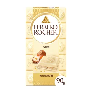 Ferrero Chocolate Rocher White Chocolate With Hazelnut Bar 90g