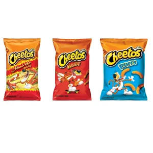 Cheetos Variety Pack, Cheetos Flamin Hot, Cheetos Crunchy, Cheetos Puff Each 226g Pack Of 3 (U.S.A)