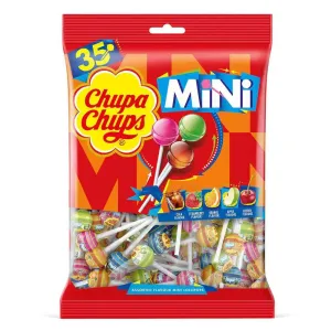 Chupa Chups Mini 35 Pieces Assorted Flavored Lollipops, 210g