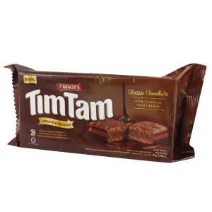 ARNOTT'S Tim TAM Smooth and Crunchy Classic Chocolate Sandwich Biscuit with Selected Cocoa Beans 81GM(Imported)