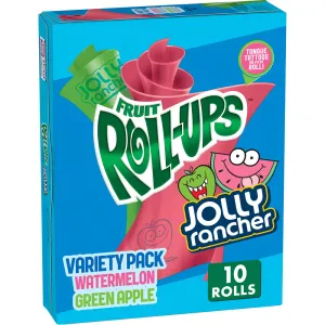 Betty Crocker Variety Pack Fruit Roll-Ups Jolly Rancher Flavor Green Apple & Watermelon, 141g