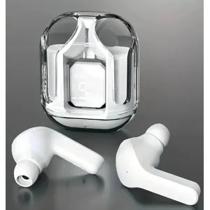 Wireless Earbuds with LED Display, 13mm Bass Driver, Touch Controls, Free Cable Protector 
