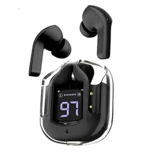 Wireless Earbuds with LED Display, 13mm Bass Driver, Touch Controls, Free Cable Protector 