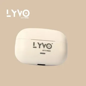 Lyvo Wireless Earbuds, Bluetooth 5.4, 24 Hours Playtime, Cream White Color