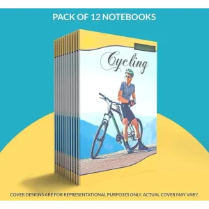 A4 Long Size Ruled Notebook, 29.7 x 21 cm, 200 Pages, Pack of 12. With FREE +5 Ball Pen.