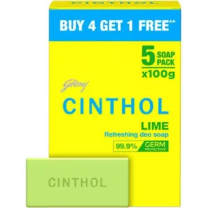 Cinthol lemon soap pack of 5 set