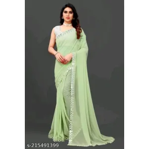 NEW FENCY GEORGETTE CUT WORK SAREE