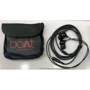 Boat Metal Mic HF 💯% Og Leather Pouch 1by1 Pack Earphone