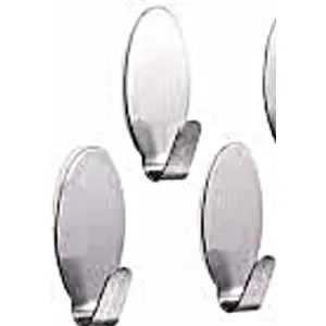 Looy Steel Adhesive Wall Hooks For Room, Kitchen, Bathroom, Clothes Etc. Load Capacity 2.5Kg 3Pcs