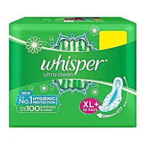 Whisper Ultra Clean Xl Sanitary Pads Pack Of 50