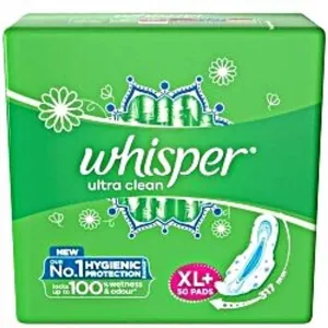Whisper Ultra Clean Xl Sanitary Pads Pack Of 44