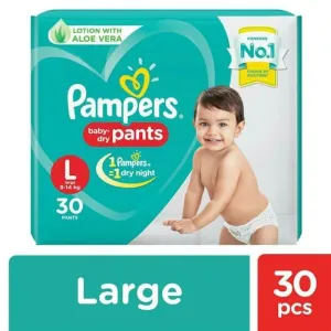Pampers Happy Skin Pants L Size 30 Daipers (9-14kg)