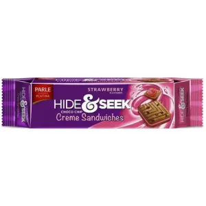 Parle Hide & Seek Choco Chip Strawbeery Sandwich Biscuit 120g