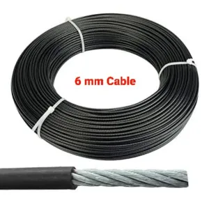 6 MM GYM CABLE PU COATED CABLE INSIDE STEEL 