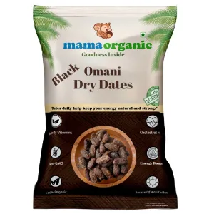Mama Organic Black Dry Dates | Kala Chuhara | Sukha Kala Khajoor | Nalla Endu Kharjuram