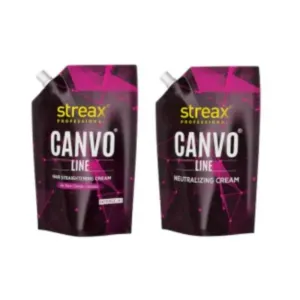 Straightening Cream 500ml + Neutralizing 500ml Streax Canvo