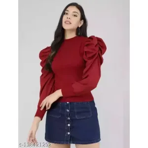Puff sleeves woman tops