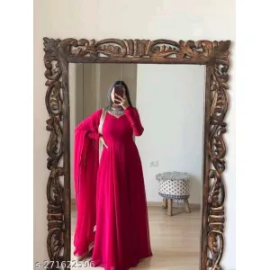 Viral Plain Kurti With Dupatta 